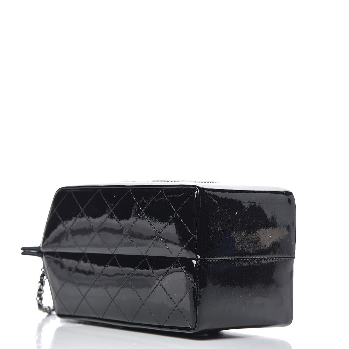 Patent Milk Carton Bag Black