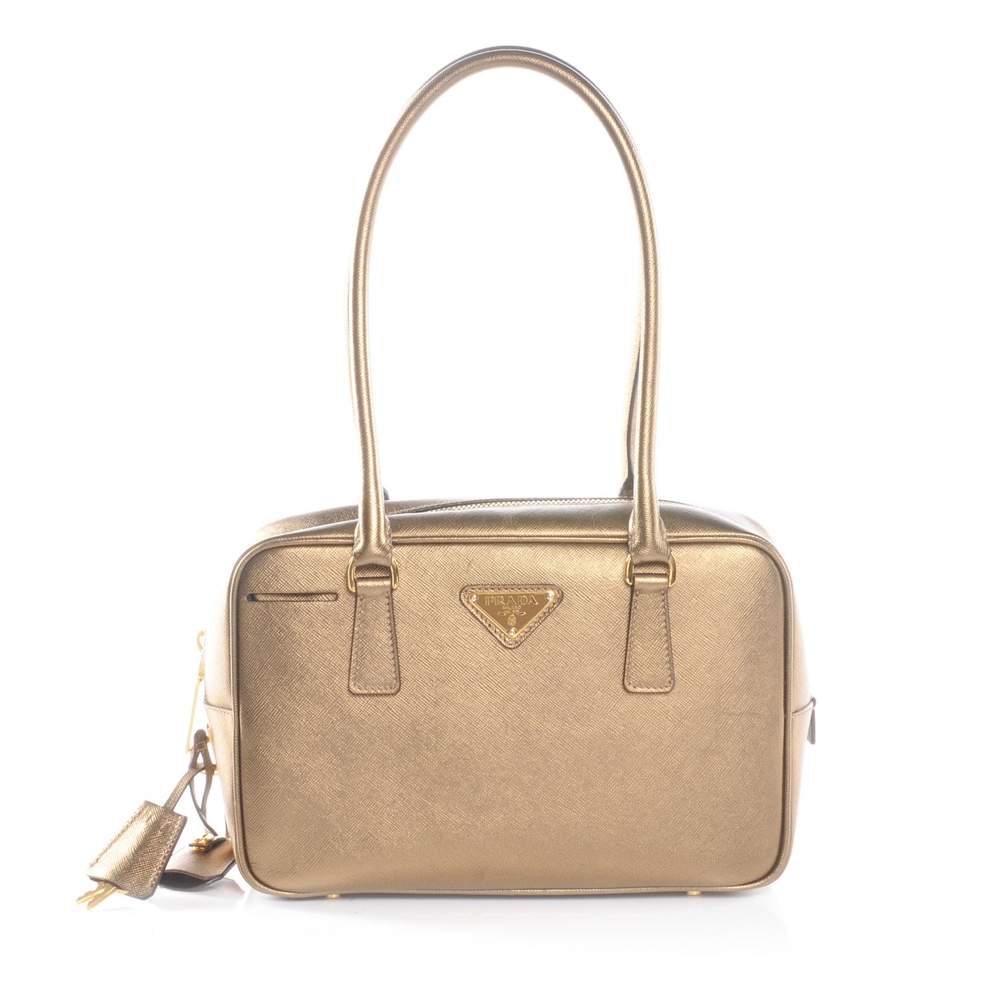 Saffiano Lux Boston Metal Oro