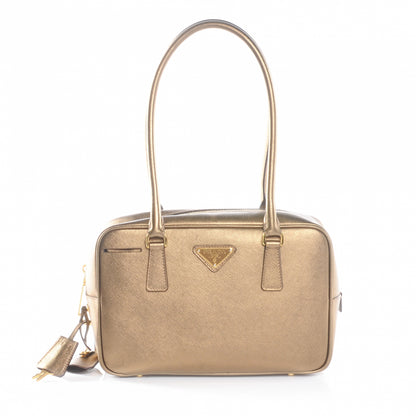 Prada Saffiano Lux Boston Metal Oro 1 of 8