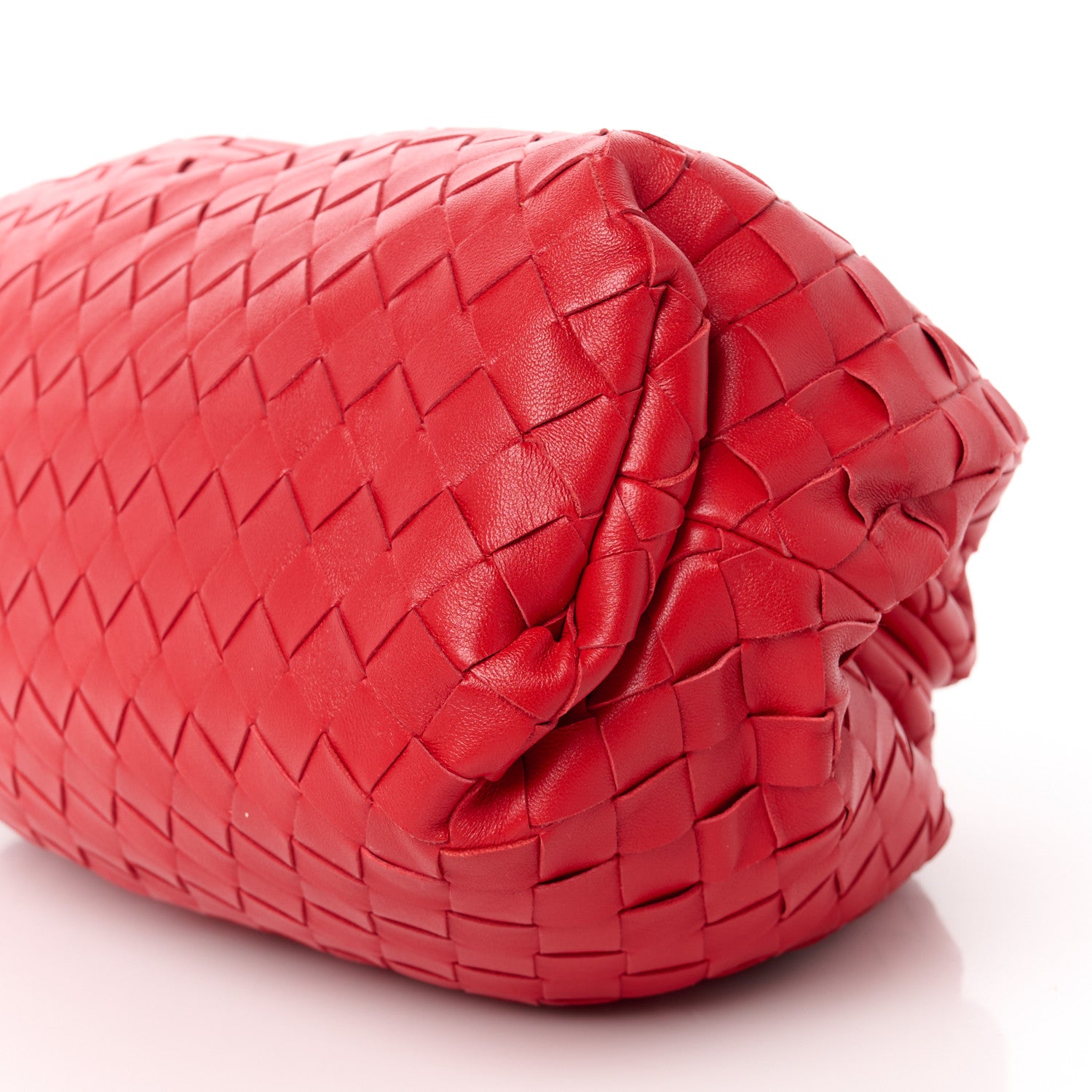 Bottega Veneta Nappa Maxi Intrecciato The Pouch Oversized Clutch Bright Red 11 of 11