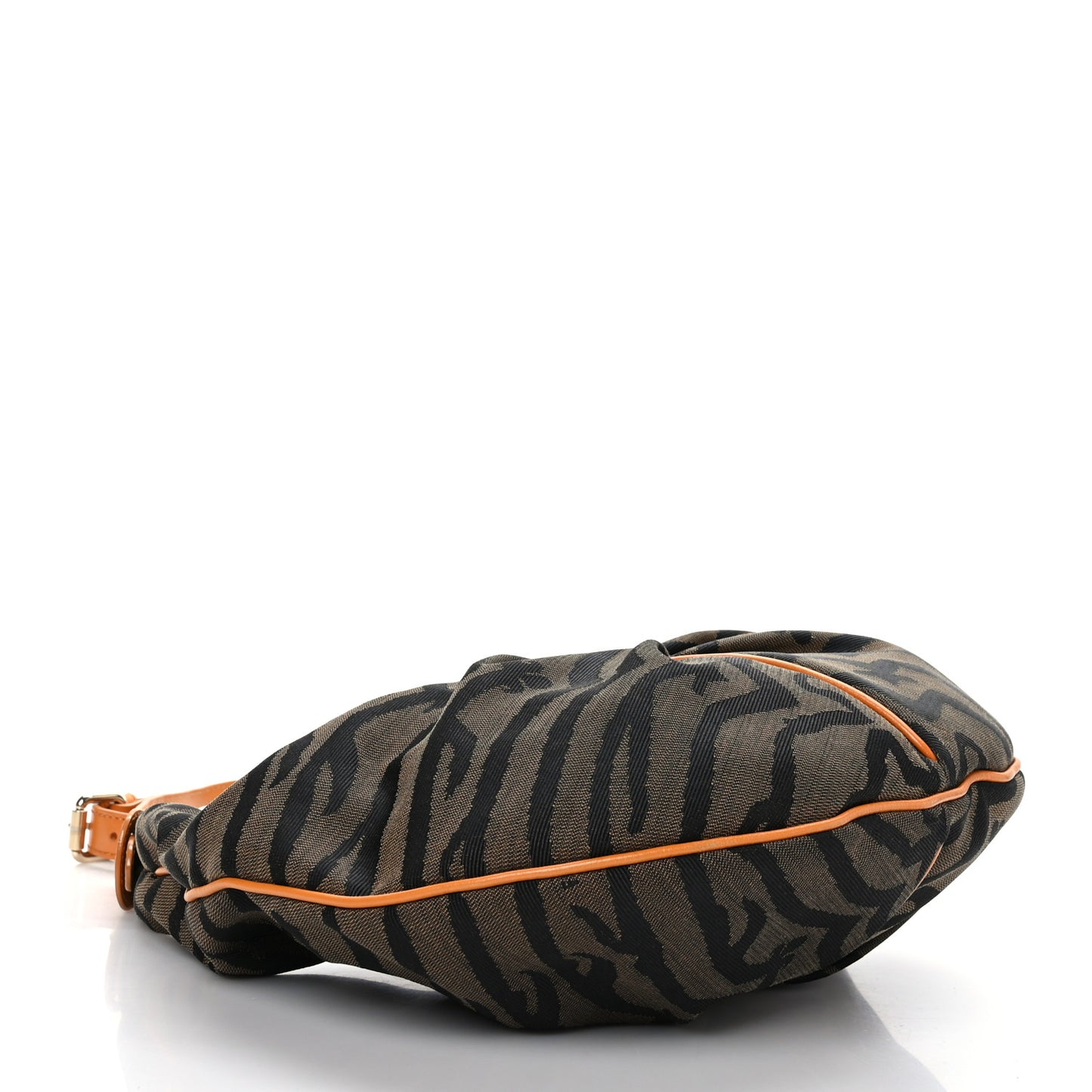 Fabric Cuoio Tiger Print Hobo Tobacco Mandarino