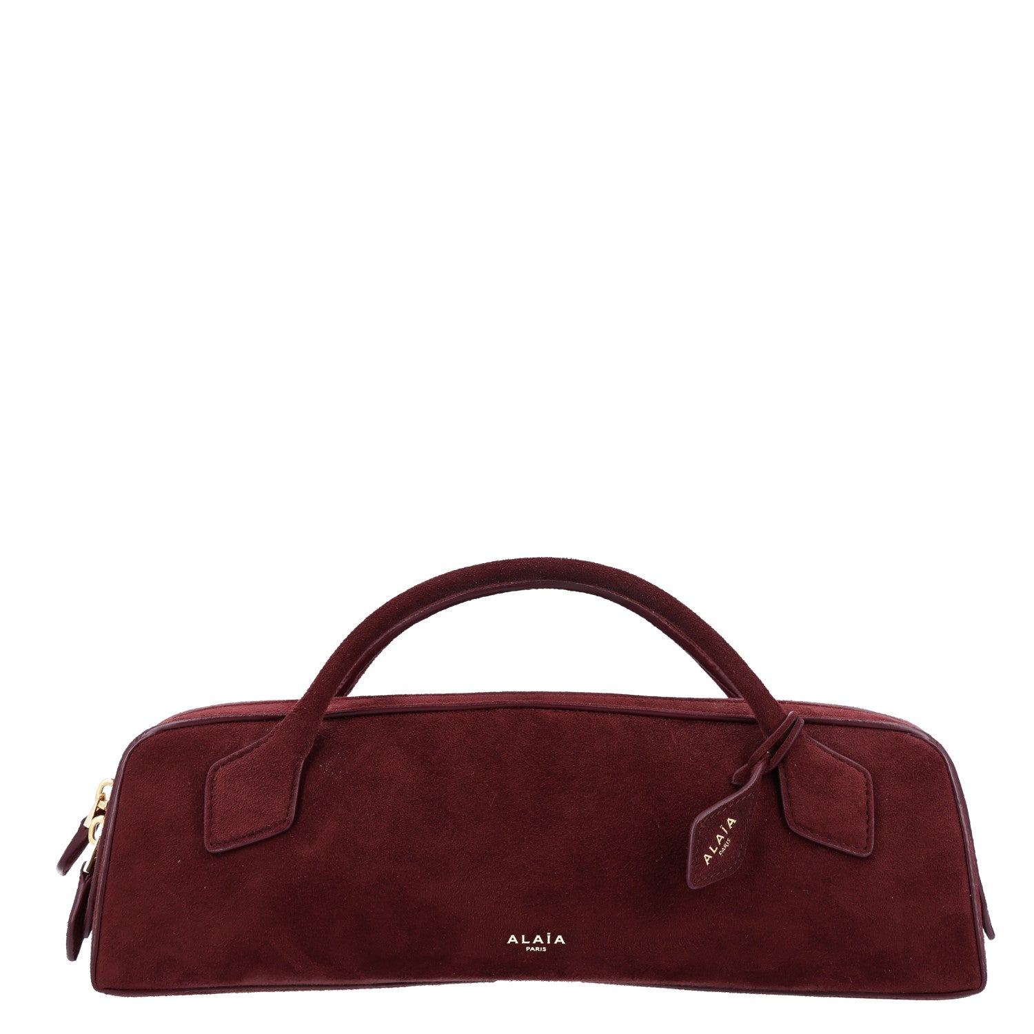 Alaia Suede Goatskin Teckel Clutch Rouge Grenat 1 of 9