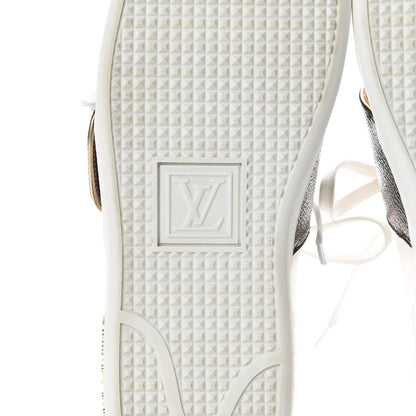 Louis Vuitton Calfskin Monogram Frontrow Sneakers 38 White 8 of 15