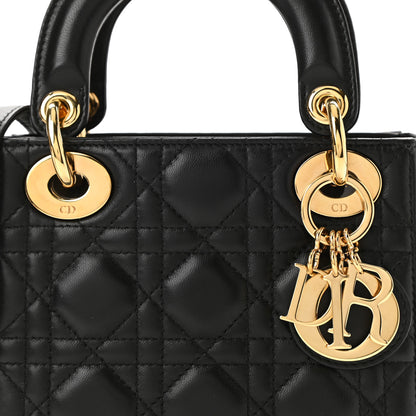 Christian Dior Lambskin Cannage Mini Lady Dior Black 7 of 11