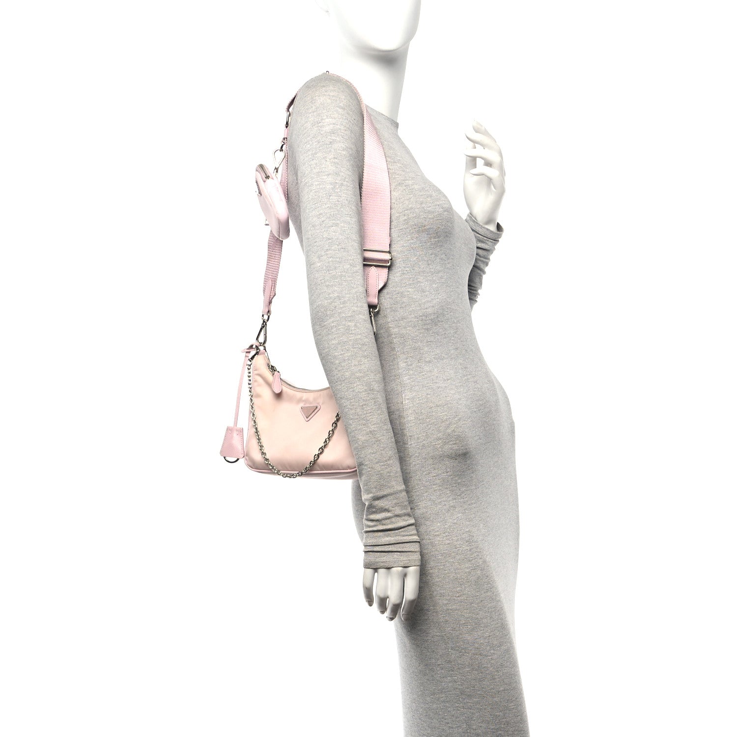 Prada Nylon Re-Edition 2005 Shoulder Bag Alabastro 2 of 10