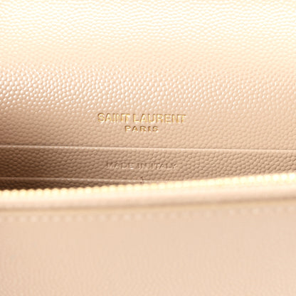 Saint Laurent Grain De Poudre Classic Monogram Kate Tassel Chain Wallet Dark Beige 6 of 10