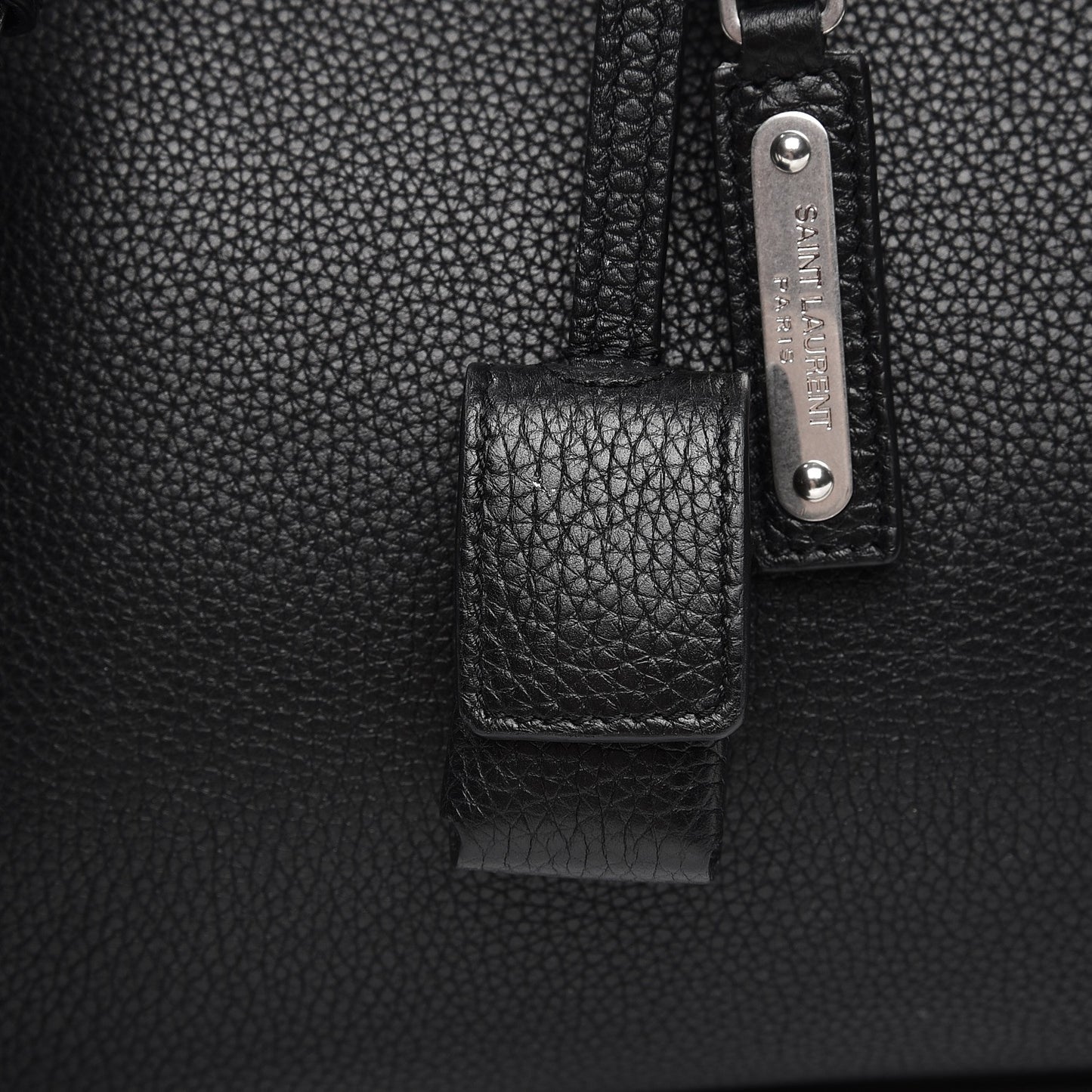 Grained Calfskin Small Supple Sac De Jour Black