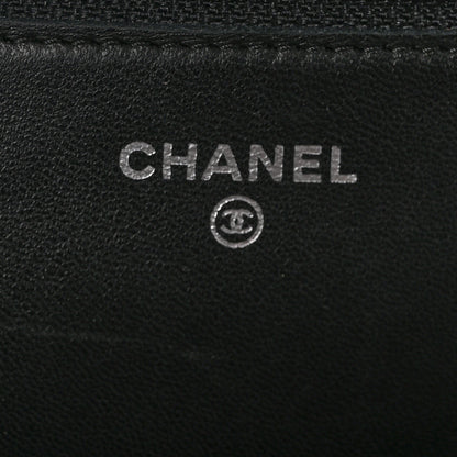 Chanel Lambskin Quilted Wallet On Chain WOC Black 6 of 11
