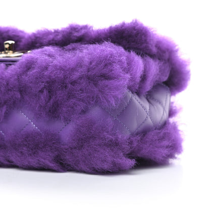 Chanel Shearling Lambskin Quilted Flap Purple 10 of 10