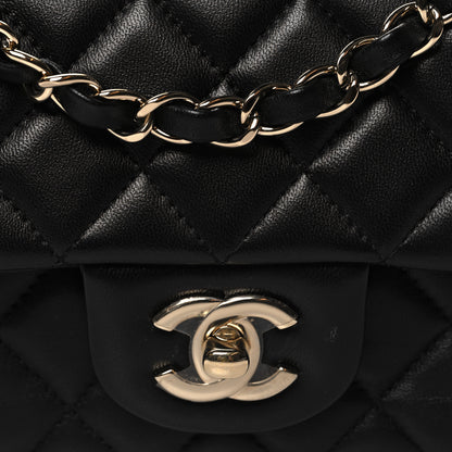 Chanel Lambskin Quilted Mini Rectangular Flap Black 8 of 10