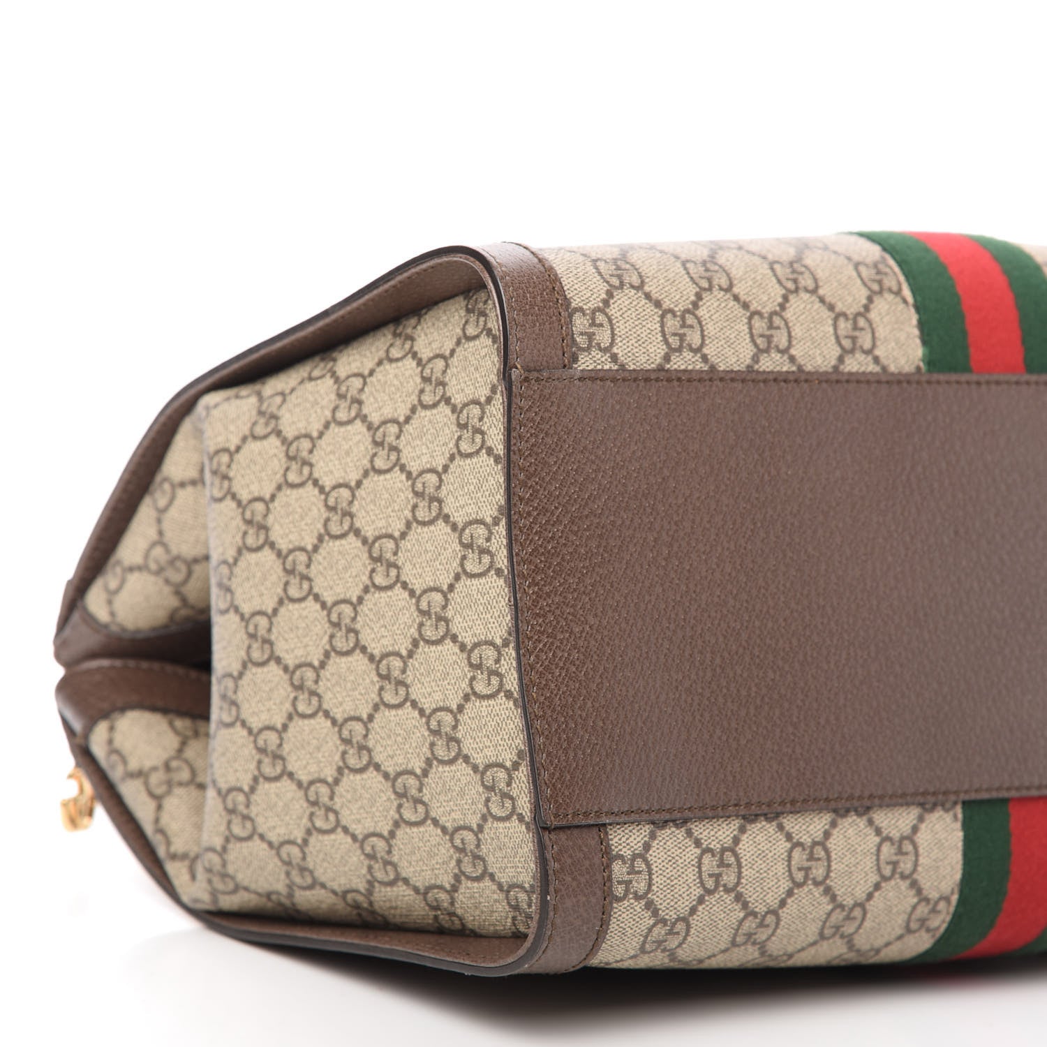 Gucci GG Supreme Monogram Web Medium Ophidia Tote Bag Brown 6 of 10