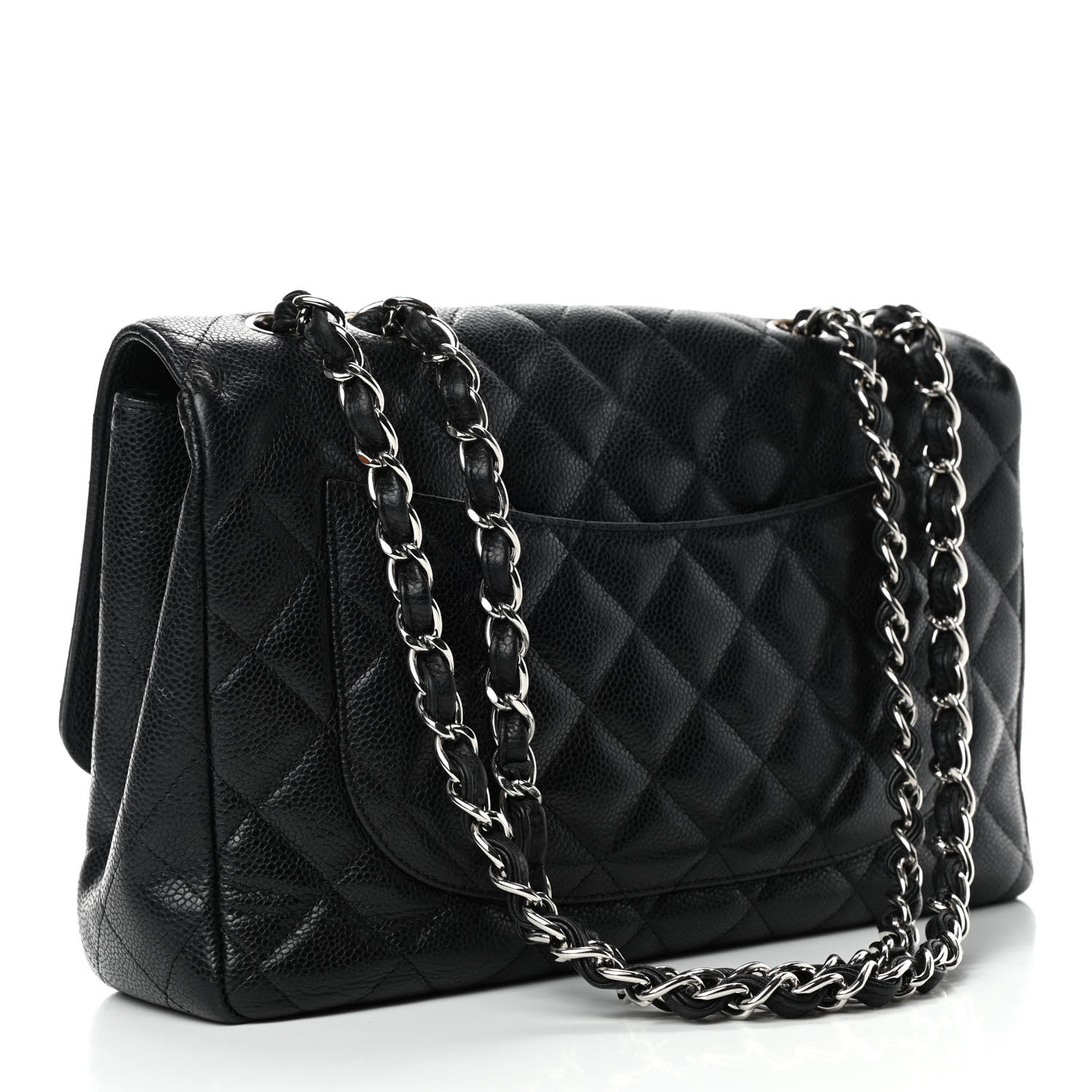 Chanel Caviar Quilted Jumbo Single Flap Black 2 of 4