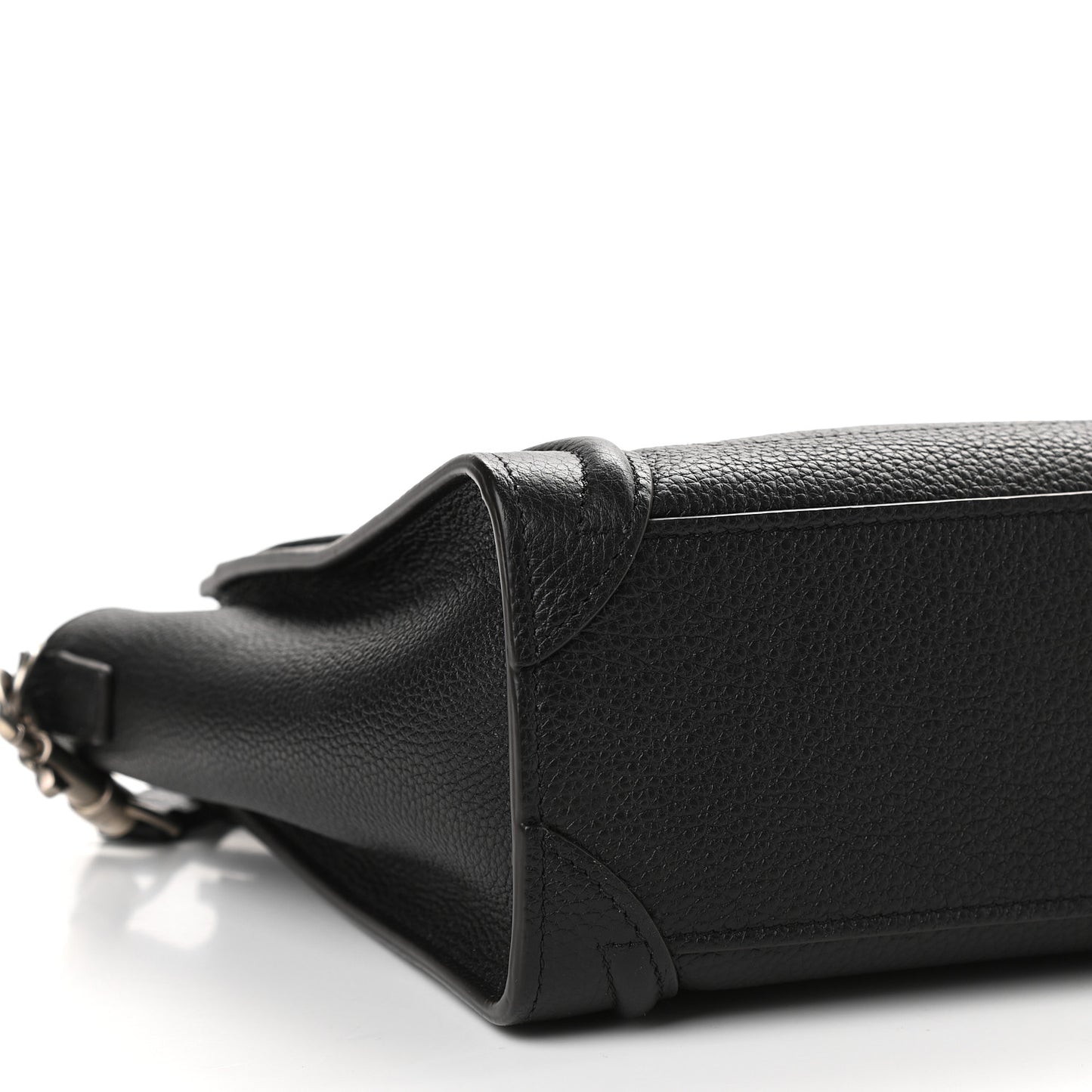 Drummed Calfskin Nano Luggage Black