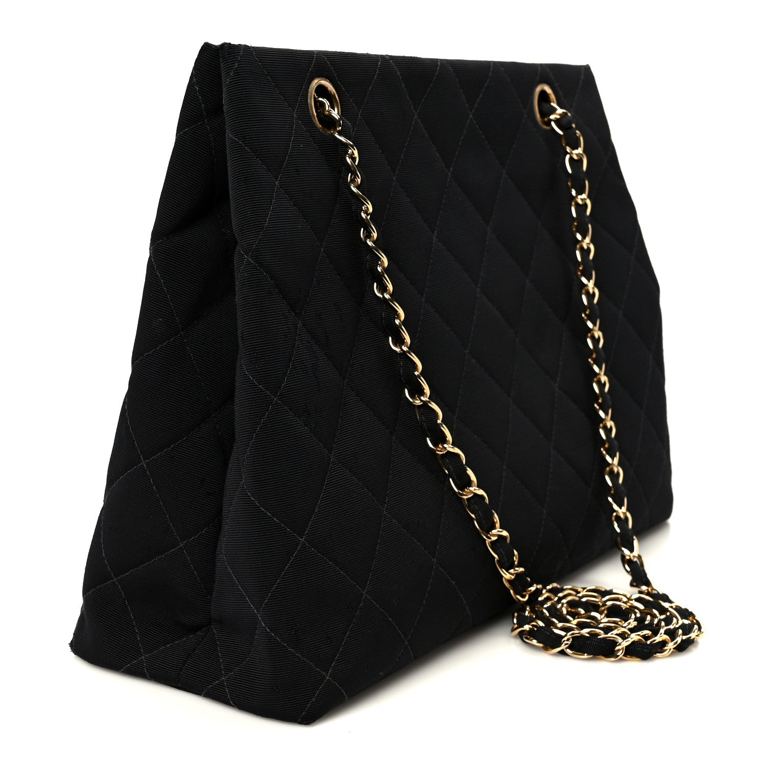 Chanel Grosgrain Quilted Shopper Tote Black 2 of 10