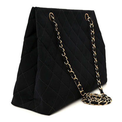 Chanel Grosgrain Quilted Shopper Tote Black 2 of 10