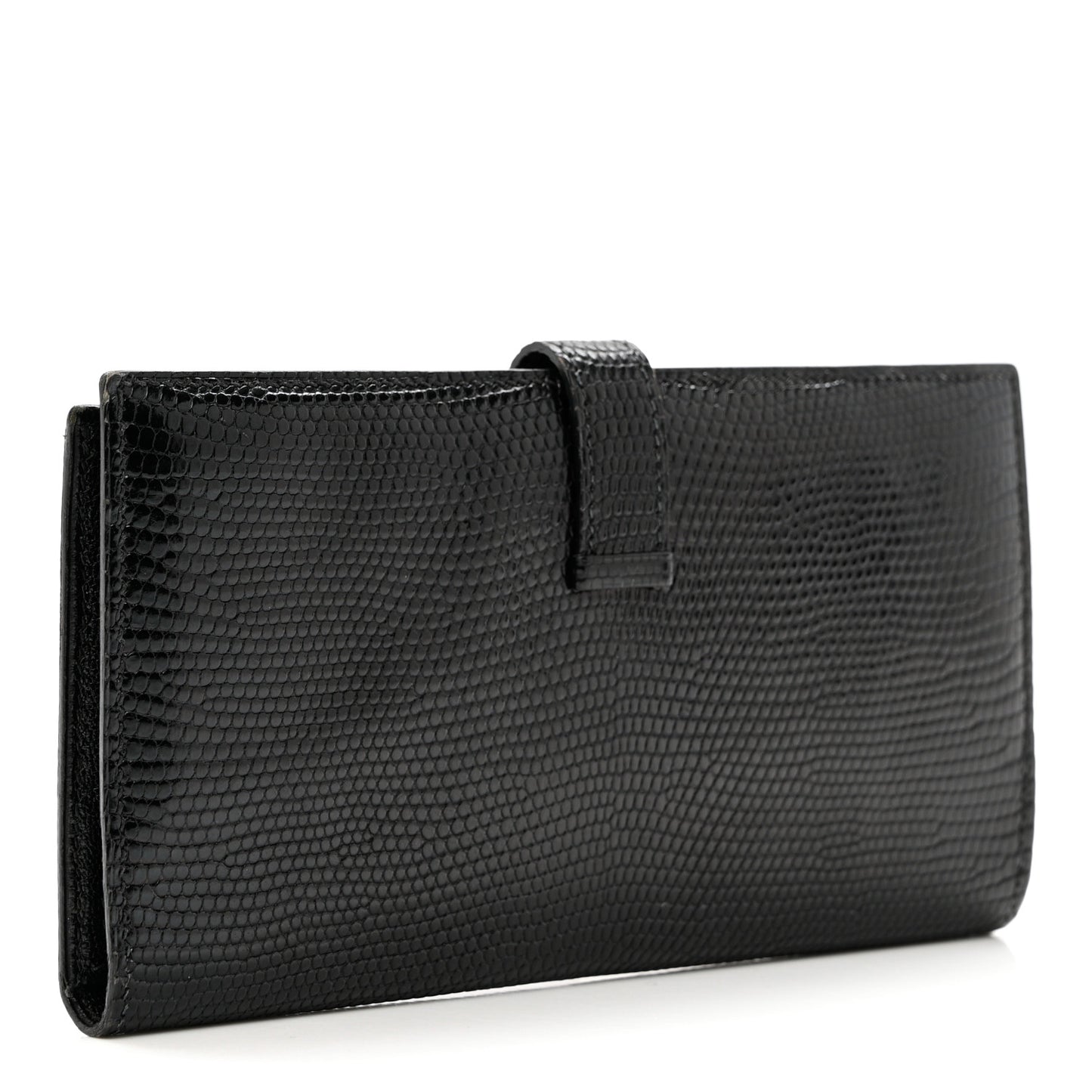 Niloticus Lizard Bearn Wallet Black