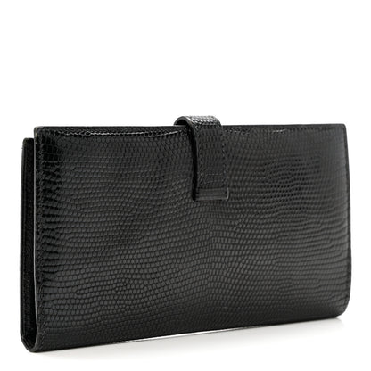 Hermes Niloticus Lizard Bearn Wallet Black 3 of 10