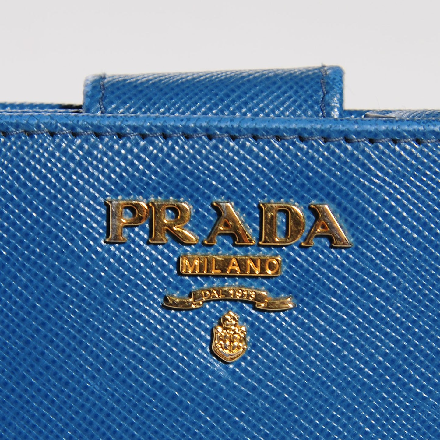 Saffiano Metal Compact Wallet Cobalto