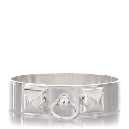 Hermes Sterling Silver MM Collier De Chien Bracelet SH 1 of 5