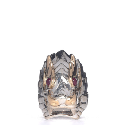 John Hardy Sterling Silver 18K Yellow Gold Ruby Naga Dragon Head Ring 54 7 3 of 5