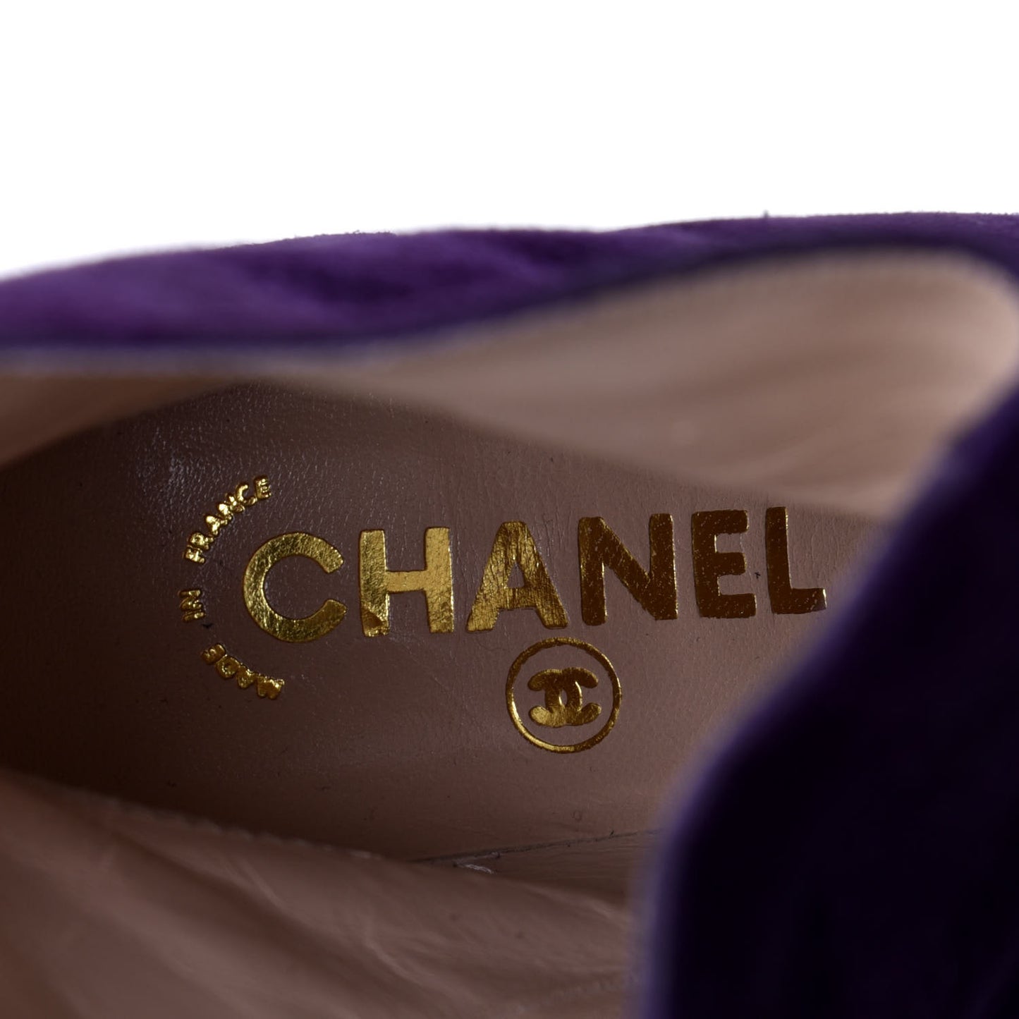 Suede CC Short Boots 38.5 Purple