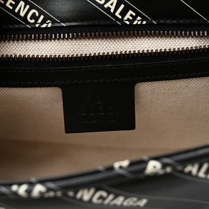 Gucci X BALENCIAGA Calfskin Matelasse Logo Print Small GG Marmont Shoulder Bag Black 6 of 13