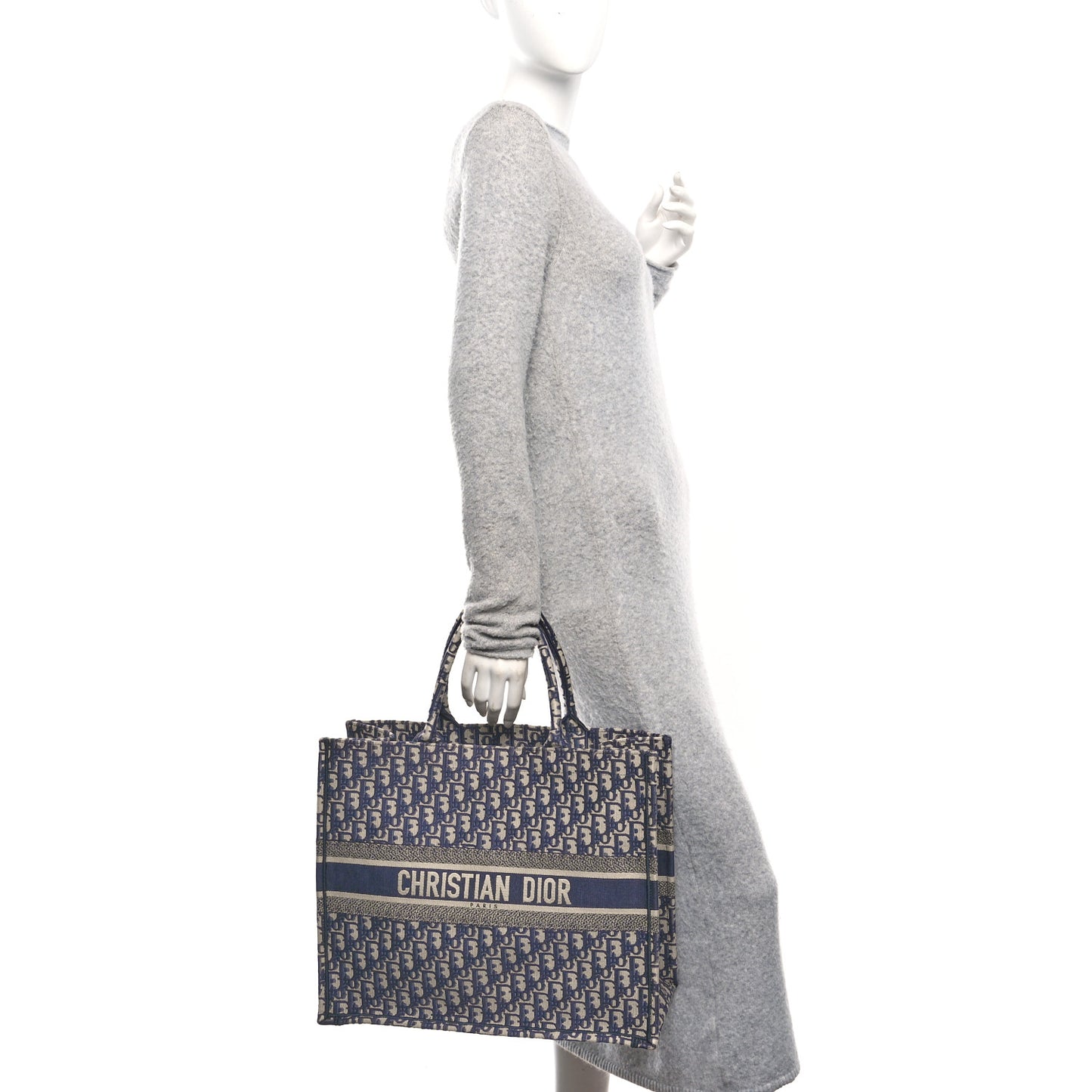 Oblique Large Book Tote Blue Multicolor