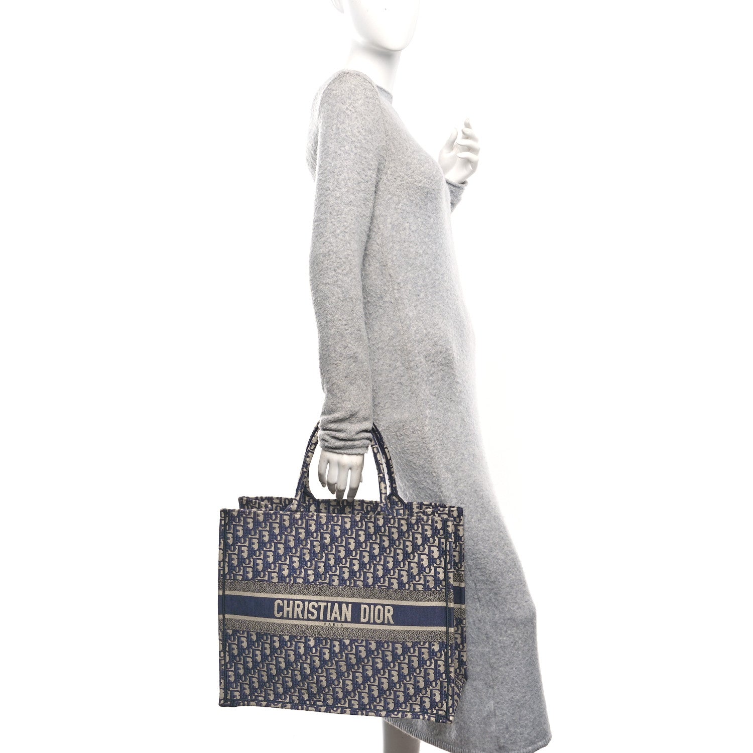 Christian Dior Oblique Large Book Tote Blue Multicolor 2 of 10