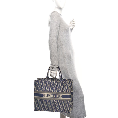 Christian Dior Oblique Large Book Tote Blue Multicolor 2 of 10
