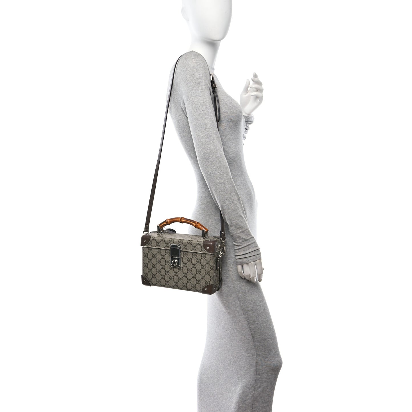 GG Supreme Monogram Globe-Trotter Beauty Case Brown