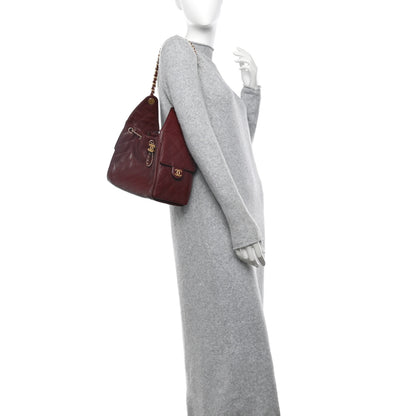 Chanel Caviar Quilted Small Chanel 25 Handbag Burgundy 2 of 10