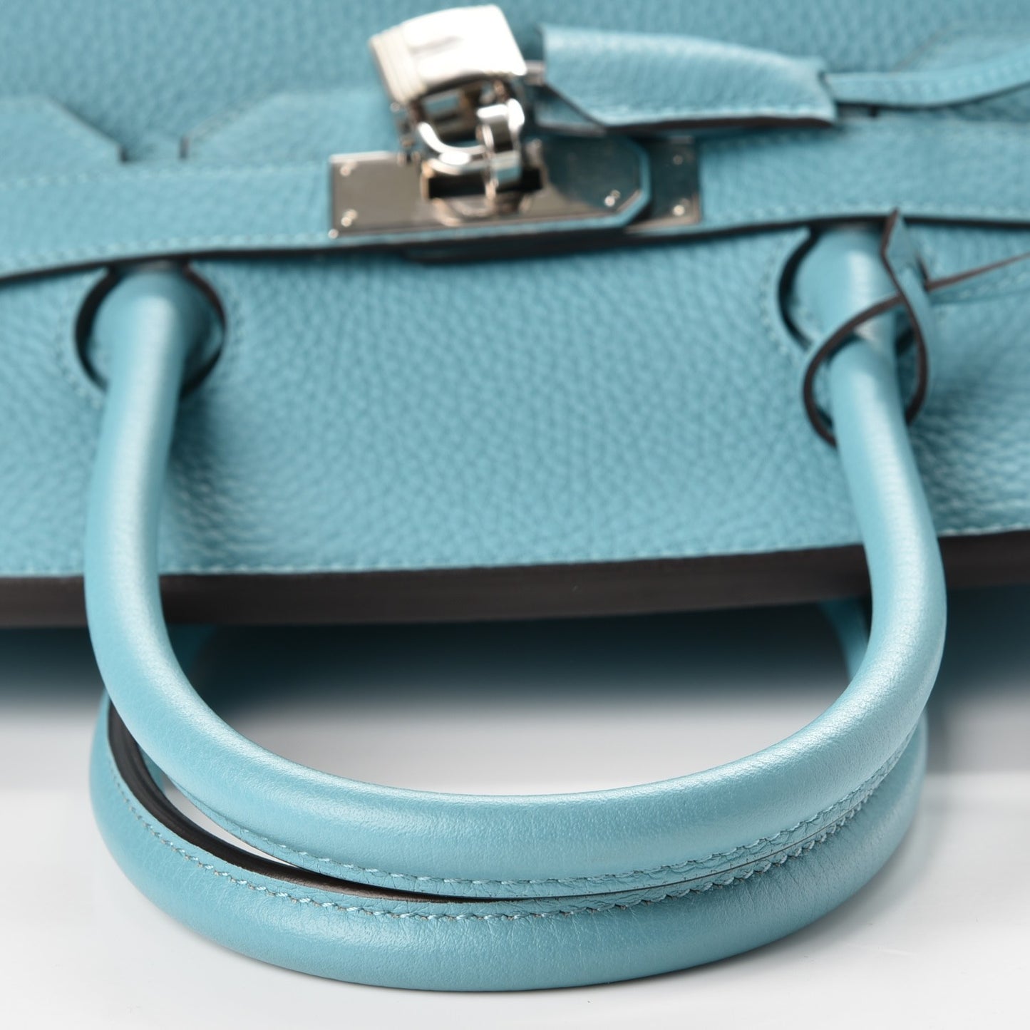 Taurillon Clemence Birkin 35 Bleu Atoll