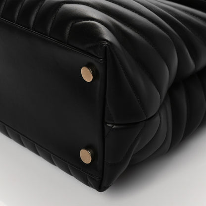 Saint Laurent Calfskin Y Quilted Monogram Large Loulou Chain Satchel Black 8 of 9