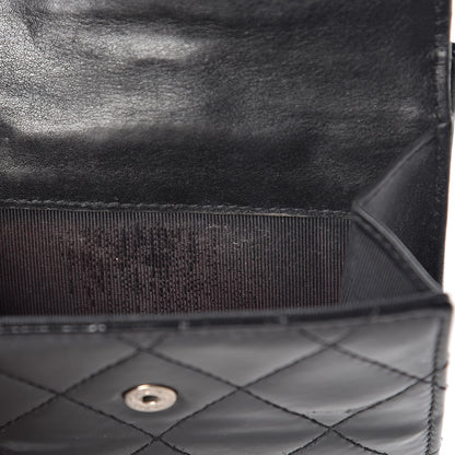 Chanel Patent Quilted Compact French Flap Wallet Black 15 of 16