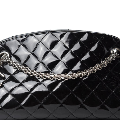 Chanel Patent Quilted Medium Just Mademoiselle Bowling Bag Black 10 of 10