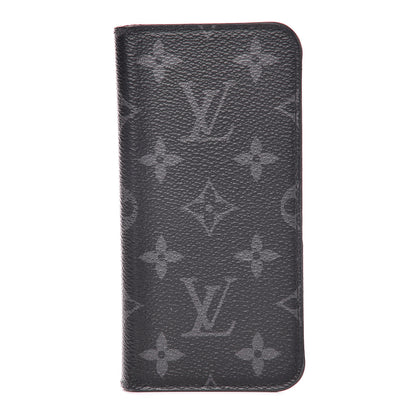 Louis Vuitton Monogram Eclipse iPhone X Folio Case 1 of 8