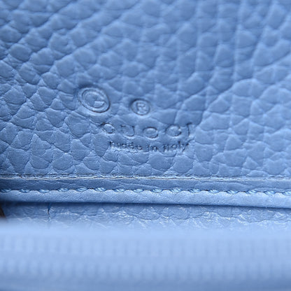Gucci Monogram Dollar Calfskin Zip Around Wallet Beige Ebony Mineral Blue 6 of 10