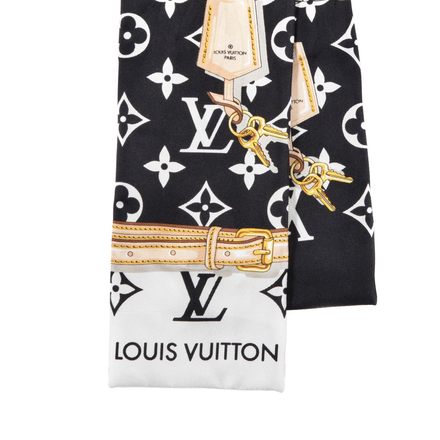 Louis Vuitton Silk Monogram Confidential Bandeau Black 2 of 3