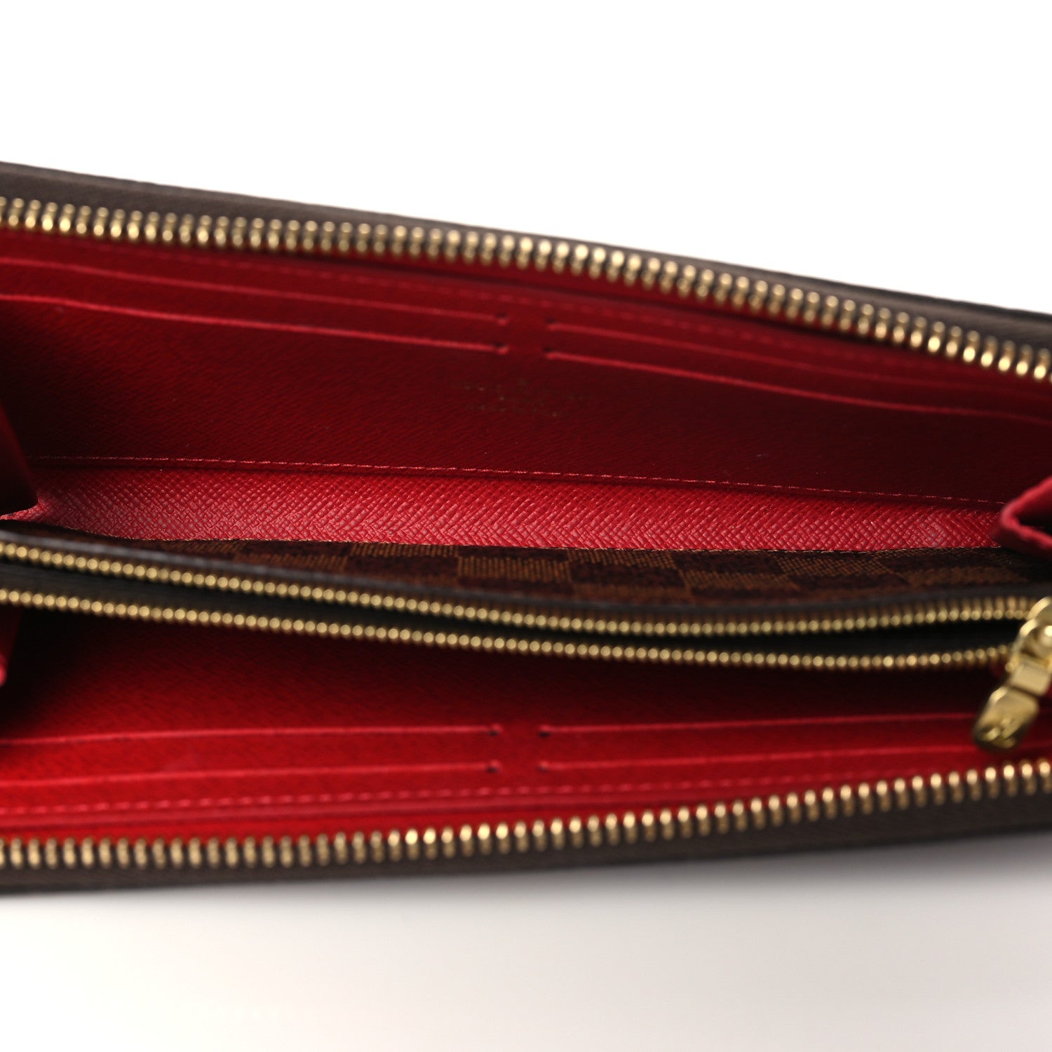 Louis Vuitton Damier Ebene Clemence Wallet Cherry 5 of 7