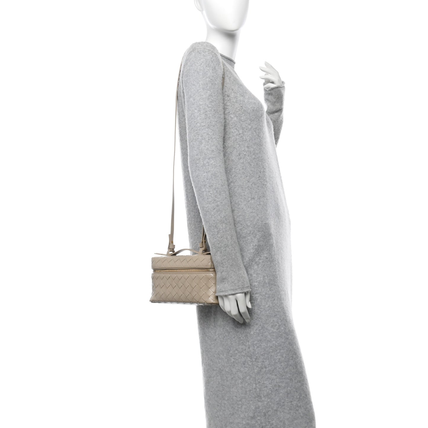 Calfskin Intrecciato Bang Bang Vanity Case Ecru