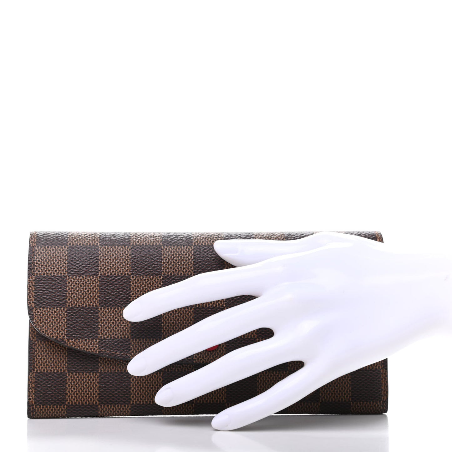 Damier Ebene Emilie Wallet Red