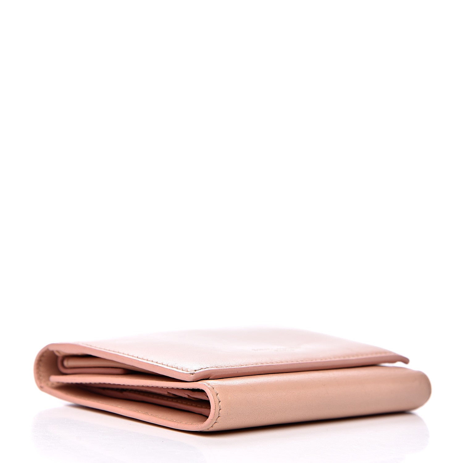 Saint Laurent Calfskin Trifold Wallet Pale Pink 3 of 11
