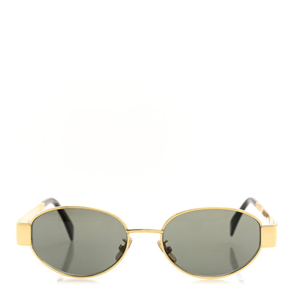 Celine Metal Triomphe 01 Sunglasses CL40235U Gold Green 2 of 7
