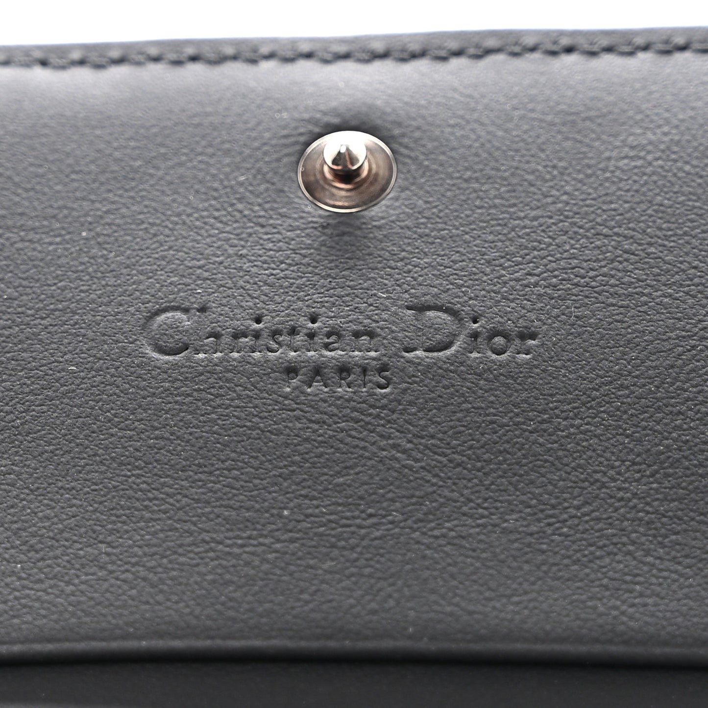 Ultra Matte Calfskin Small Lady Dior Flap Card Holder Black