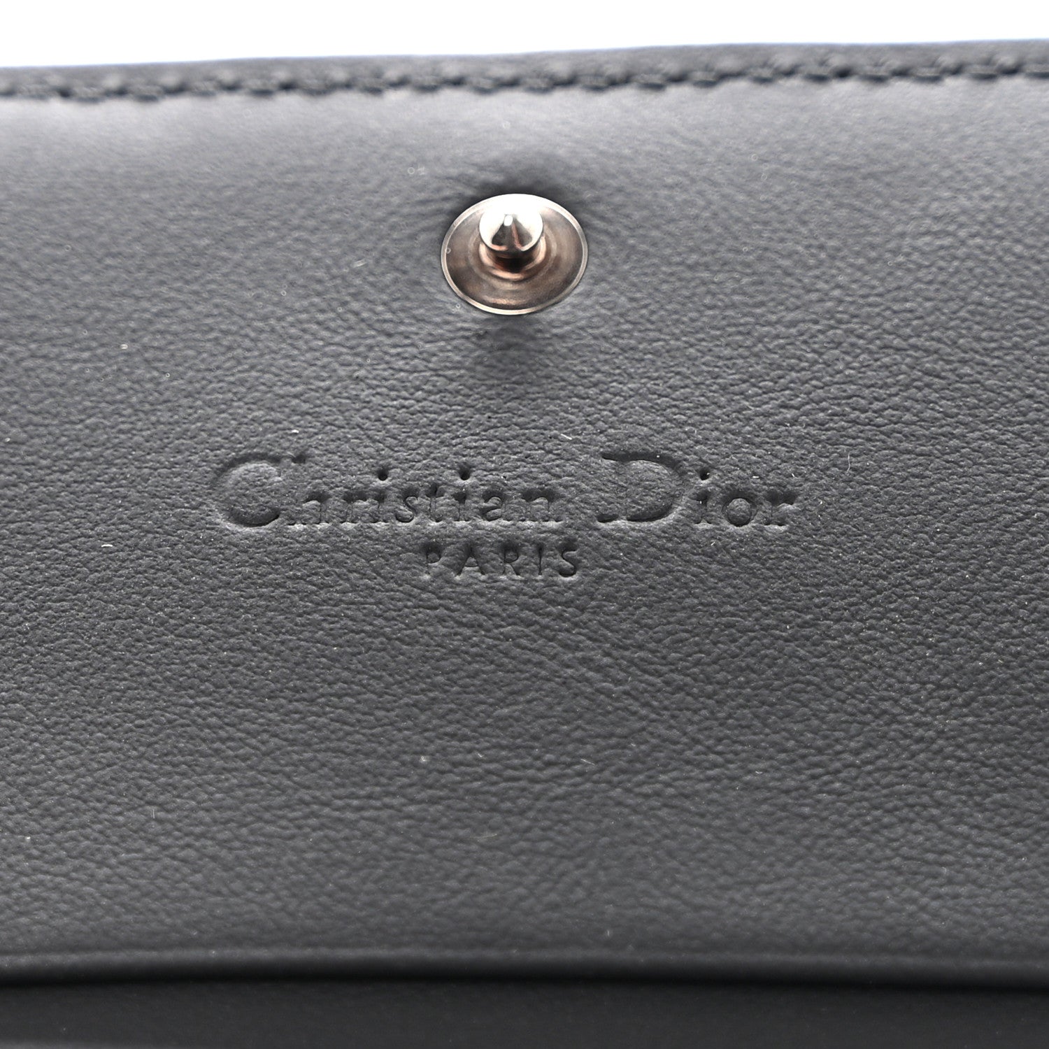 Christian Dior Ultra Matte Calfskin Small Lady Dior Flap Card Holder Black 6 of 7