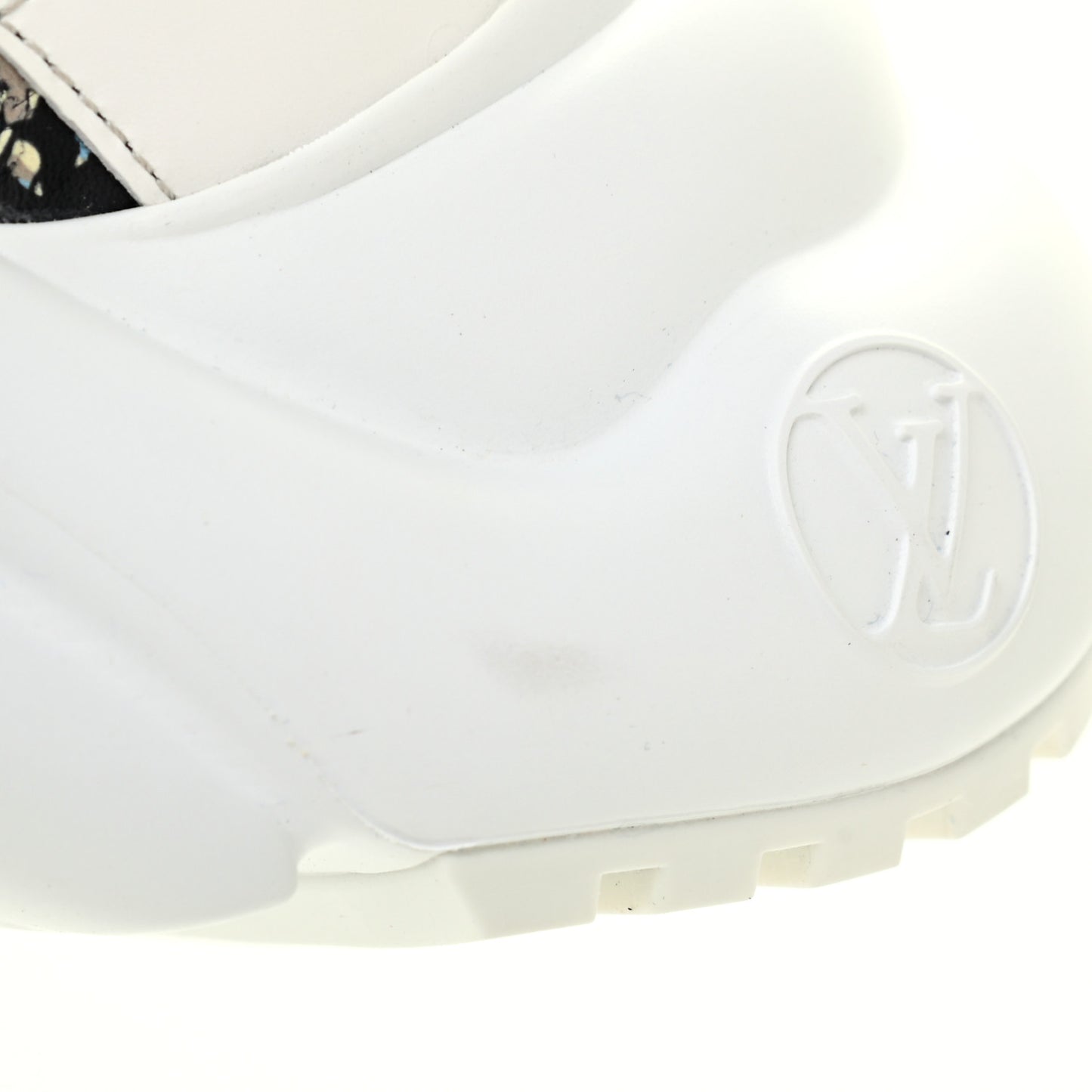 Flower Printed Calfskin Monogram LV Archlight Sneakers 35.5 Black Blue