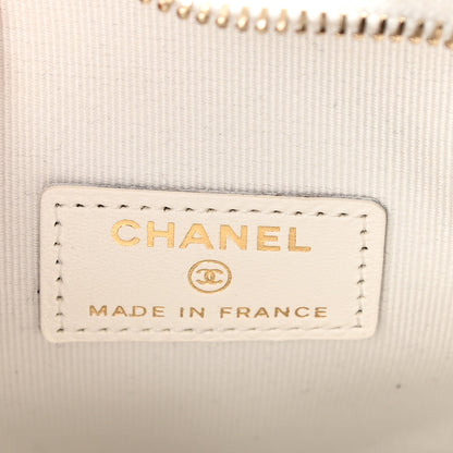 Chanel Lambskin Quilted CC In Love Heart Clutch With Chain White 4 of 10
