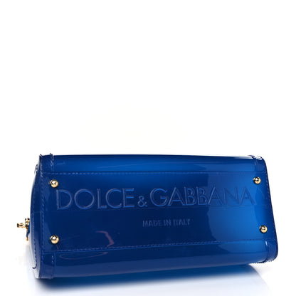 Dolce & Gabbana DOLCE &amp; GABBANA Rubber Semi Transparent Miss Sicily Satchel Blue 4 of 7