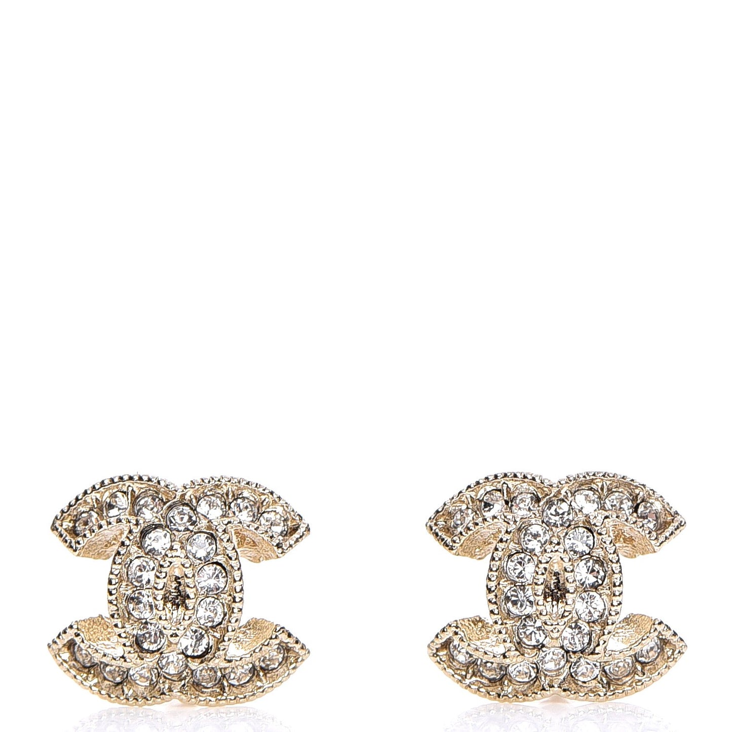 Crystal CC Earrings Gold