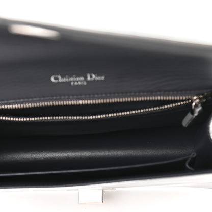 Christian Dior Metallic Patent Micro-Cannage Medium Diorama Flap Bag Silver 5 of 8